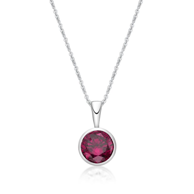 Picture of JULY            , 5mm BEZEL PENDANT with CHAIN
